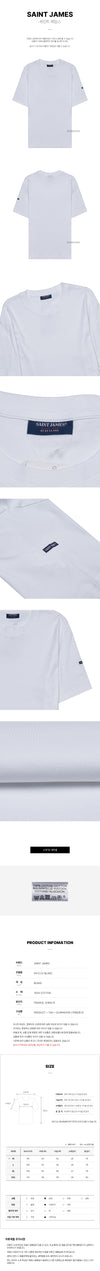 SAINT JAMES 8413 CU BLANC SS25 レディース ルミオ Tシャツ 128932989 [P]