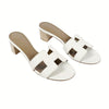 Hermes Oasis Women's Sandals Slippers Blanc H071002Z 02375 158733445 [P]