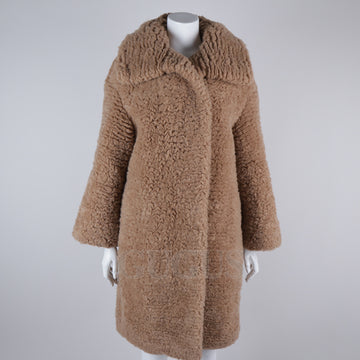 HERMES エルメス キャメルファー コート 123442