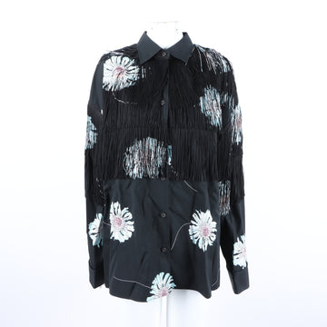 Prada Fringe Detail Long Sleeve Shirt 123403