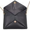 SAINT LAURENT Enveloppe en cuir d'agneau avec chaîne, petite taille, 855569 AACYT 1000 157162655 [P]