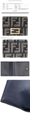 FENDI Mikro Dreifach Geldbörse Logo Blau 8M0395 AUT4 F1UJ5 160468248 [P]
