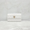 CHANEL Weiße Kaviar Klapp-Geldbörse mit CC-Logo AP3133 8676 163158131 [P]
