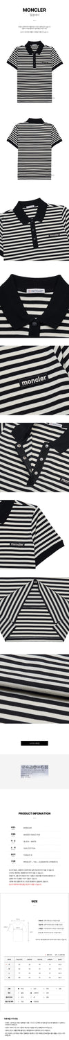 MONCLER Damen Streifen Polo-T-Shirt 136610253 [P]