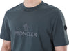 MONCLER Reflective Logo Patch T-Shirt mit Seitenbündchen in Mattschwarz (Khaki) 8C00060 829H8 105390085 [P]