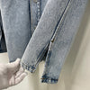 AMI Heart Logo Oversized Denim Shirt Jacket Javel Indigo (UJK253 DE0027 448) 123453161 [P]