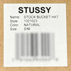 stussy Embroidery Logo STOCK Bucket Hat Natural (1321023 1002) 155791730 [P]