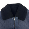 Louis Vuitton Men's Monogram Embossed Shearling Leather Mustang Jacket Navy 54 158520196 [P]