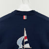 THOM BROWNE サイドバッジ 4バー ループバッグ ボート刺繍カーディガン ネイビー (MJT582E 00535 415) 158340086 [P]