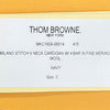 Thom Browne Diagonal Armband 4 Bar Milano Stitch Wool Cardigan Navy stamp: MKC160A 00014 415 139893103 [P]