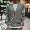 Thom Browne Diagonal Stripe 4 Bar Merino Wool Cardigan Pale Grey 123467219 [P]