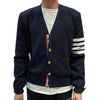 THOM BROWNE Milano Stitch Diagonal Band 4 Bar Cardigan Navy (MKC171A 00219 415) 123467549 [P]