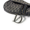 Dior Oblique Jacquard Canvas Vintage Saddle Bag Shoulder Bag Blue Silver 160755435 [P]