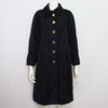 Escada Navy Nylon Women's Trench Coat with Gold Buttons aa52358 152898201 [P]