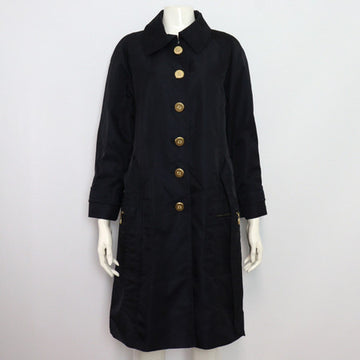 Escada Navy Nylon Women's Trench Coat with Gold Buttons aa52358 152898201 [P]