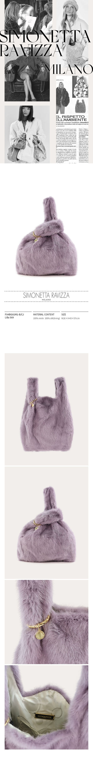 Simonetta Ravizza Simone Talabitz Purissima Mink Fur Tote Bag F04BG01M1-B 569 150702580