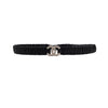 CHANEL Black Elastic Crystal Gold-tone CC Women's Belt 22 Season aa64924 157339649 [P]