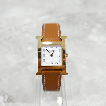 HERMES H Uhr 25mm Chestnut Gold 9485 7175514 [P]