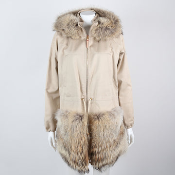 LOUIS VUITTON Koyote-Pelz-Jacke 123080