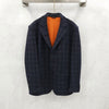 Hermes Navy Check Tailored Jacket 58 7727 163158623 [P]
