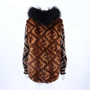 FENDI Mink-Trimmende Wendbare Jacke 122898