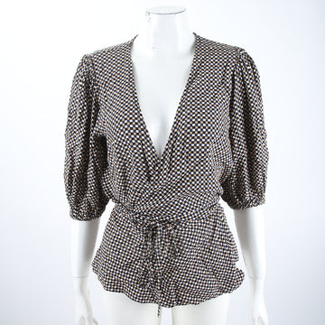 GANNI Kurzarm Wickelbluse 122882