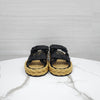 CHANEL Mesh-Velcro-Raffia-Sandalen Schwarz 35 G38945 10049 12992129 [P]