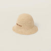 MIU MIU Logo Raffia Bucket Hat L 5HC287 5981 163158437 [P]