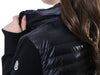 MONCLER Volumenkragen gepolsterter Damen Strickjacke mit Logo-Patch/9B00024 M1131_093 105398207 [P]
