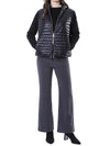 MONCLER Volumenkragen gepolsterter Damen Strickjacke mit Logo-Patch/9B00024 M1131_093 105398207 [P]
