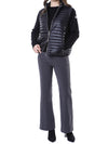 MONCLER Volumenkragen gepolsterter Damen Strickjacke mit Logo-Patch/9B00024 M1131_093 105398207 [P]