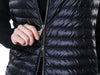 MONCLER Volumenkragen gepolsterter Damen Strickjacke mit Logo-Patch/9B00024 M1131_093 105398207 [P]