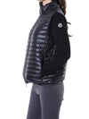 MONCLER Volumenkragen gepolsterter Damen Strickjacke mit Logo-Patch/9B00024 M1131_093 105398207 [P]