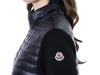 MONCLER Volumenkragen gepolsterter Damen Strickjacke mit Logo-Patch/9B00024 M1131_093 105398207 [P]
