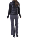 MONCLER Volumenkragen gepolsterter Damen Strickjacke mit Logo-Patch/9B00024 M1131_093 105398207 [P]