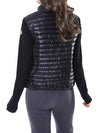 MONCLER Volumenkragen gepolsterter Damen Strickjacke mit Logo-Patch/9B00024 M1131_093 105398207 [P]