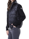 MONCLER Volumenkragen gepolsterter Damen Strickjacke mit Logo-Patch/9B00024 M1131_093 105398207 [P]