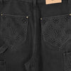 LOUIS VUITTON Monogram Double Knee Carpenter Jeans Schwarz 30 1AFADC 157403455 [P]