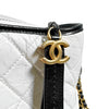 CHANEL Gabrielle Hobo Bag Shoulder Bag Large White Black A93824 158279920 [P]