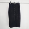 Hermes Buttoned Women's Skirt Cashmere Knit Skirt Noir H4H2329D40236 105855740 [P]