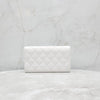 CHANEL Weiße Kaviar Klapp-Geldbörse mit CC-Logo AP3133 8676 163158131 [P]