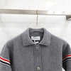 THOM BROWNE ウール カシミア コットン ループ バッグ ワーク ジャケット ライト グレー 36 5972 163158879 [P]