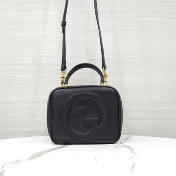 GUCCI Interlocking G Blondie Top Handle Vanity Schultertasche Schwarz 744434 10660 6191872 [P]