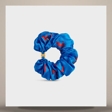 Louis Vuitton Silk & Gold Finish Brass Scrunchie - Ultra Blue / Ultra Red B108S3K81.GGM6 158505480 [P]