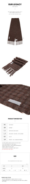 Our Legacy A4258EBF FW25 Unisex Estate Check Scarf 145023713 [P]