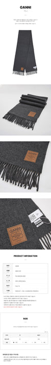 Ganni Women's Wool Scarf A6932 921 FW25 147406736 [P]