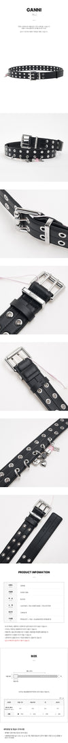Ganni Women’s Double Eyelet Belt 147406730 [P]