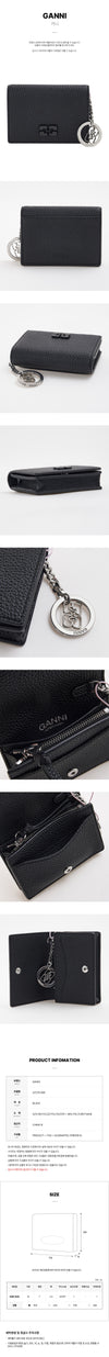 Ganni Grain Flap Cardholder 147406506 [P]