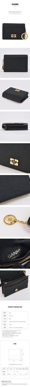 Ganni A7304 099 FW26 Women's Flap Card Wallet 158361093 [P]