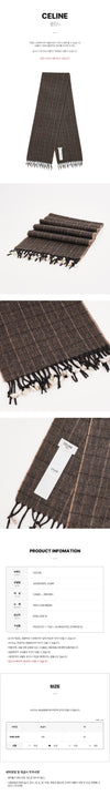 Celine Checked Cashmere Scarf 150079244 [P]